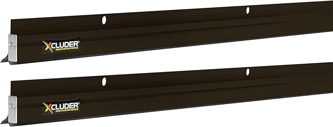 Xcluder 36" Low-Profile Door Sweep, Dark Bronze 2-Pack – Seals Out Rodents & by Xcluder