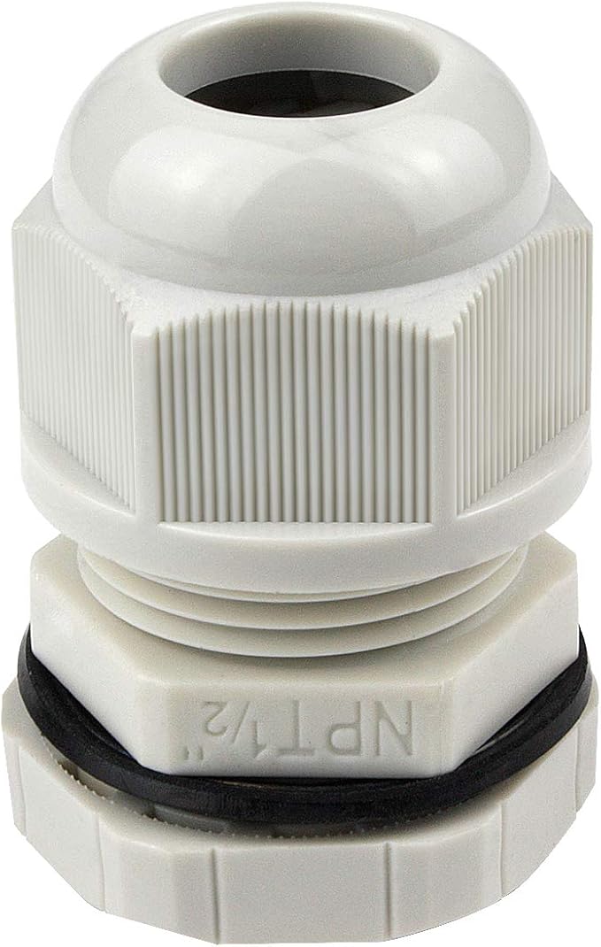 XHF 50 Pcs 1/2" IP68 Strain Relief Nylon Cord Grip Waterproof NPT Cable Glands by XHF