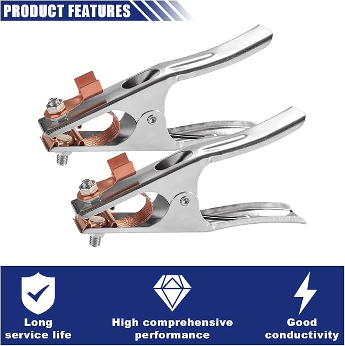 2PCS 300A Welding Ground Clamp, Manual Welder Electrode Clamp, Welder Ground - Image 3