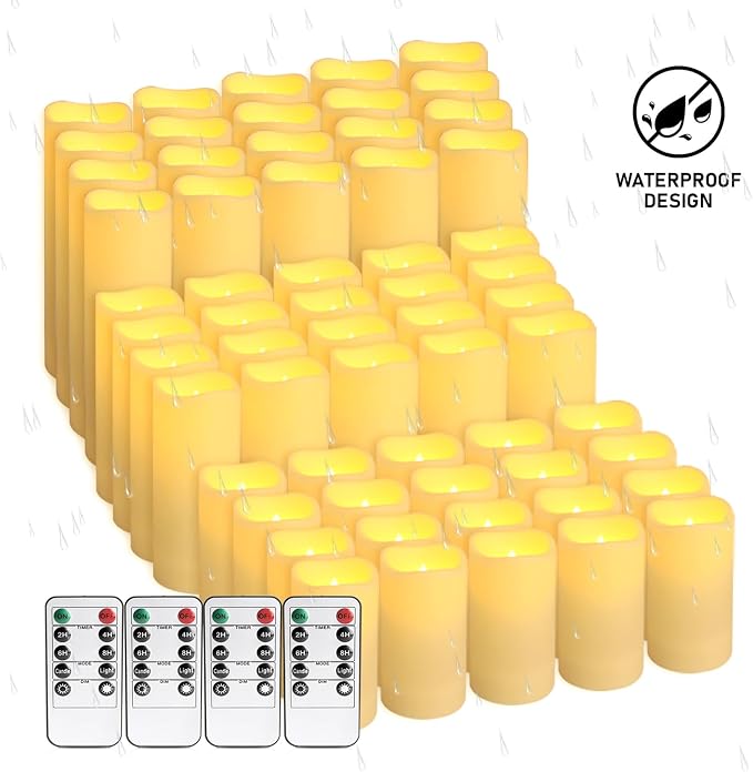 48- Pack of 3 Sizes of LED Flameless Candles.This Candle is Suitable - Image 2