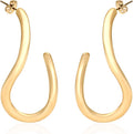 18K Gold Plated Sculptural Earrings Set for Women – Hypoallergenic, Lightweight, Modern Hoop & Drop Styles – 6 Bold Statement Designs – Christmas, Holiday, Thanksgiving Gift, Halloween