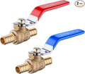 10-Pack 1/2" PEX Brass Ball Valve, Barb Crimp Pex Connection | Full Port Water by EFIELDPEXTUBING