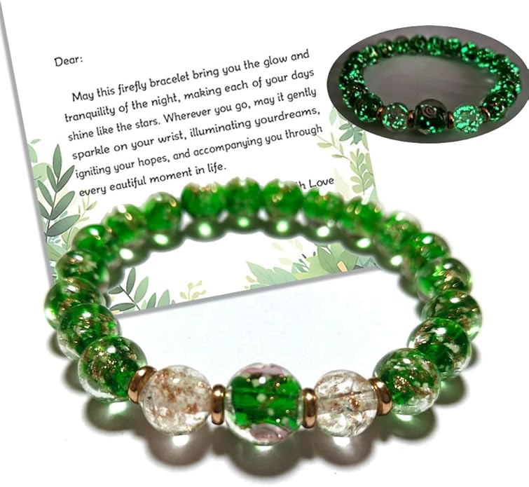 Handmade Glow-in-the-Dark Beaded Bracelet, Luminous Wrist Accessory, Fashion Bracelet for Women, Ideal Gift for Night Events, Parties & Birthdays