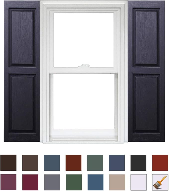 Polaris Homeside Raised Panel Vinyl Shutters 14-1/2in. x 47in. - Image 2