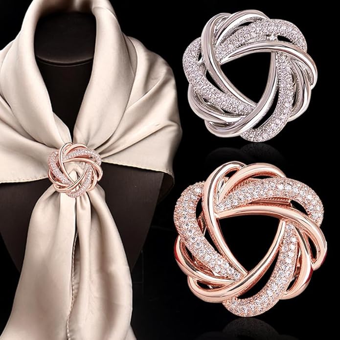 Flower Floral Brooch Pin Pearl Rhinestone Crystal Brooches Pins Scarf Brooch Clip Christmas Lapel Pin Dress Accessories for Women