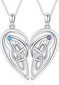 Couple Necklace S925 Sterling Silver for Women Men Mother and Daughter Matching Necklace Jewelry Gifts Birthday Valentine's Day Christmas Thanksgiving