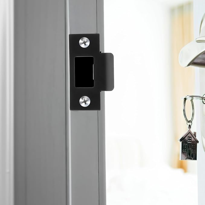 Homoyoyo 4pcs Cam Block Door Locks, Stainless Steel Guide Piece Black Door Lock - Image 9