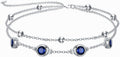 Dorunmo 925 Sterling Silver Birthstone Anklet Bracelets for Women Birthday Mother's Day Jewelry Gifts for Wife Girlfriend Mother Her