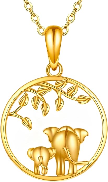 KECHO 14K Gold Animal Pendant Necklace - Dainty Zodiac & Pet Inspired Charm Necklace for Women - 16+1+1"