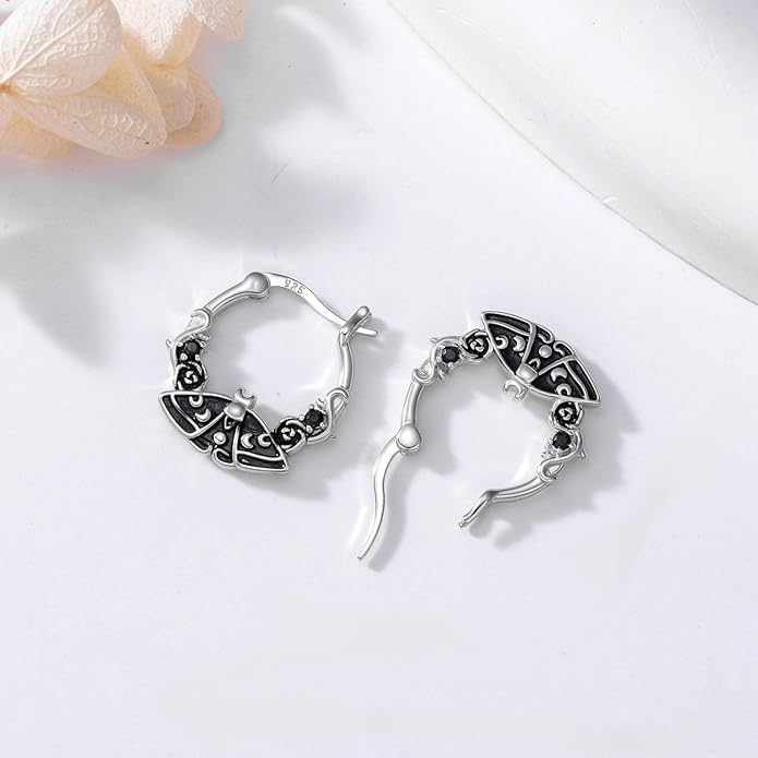 JUSTKIDSTOY Hypoallergenic Panda/Unicorn/Hummingbird/Dolphin Hoop Earrings for Women 925 Sterling Silver Animal Huggie Hoop Earrings Jewelry Gifts for Sensitive Ears