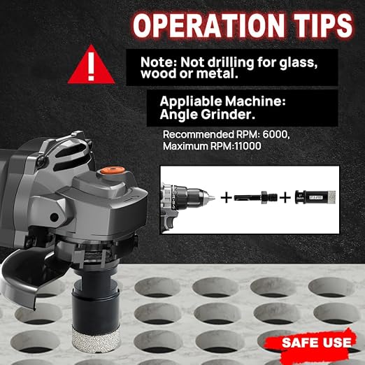 DT-DIATOOL Diamond Tile Hole Saw 8pcs/Set 19/25/35/51/76mm - Image 5
