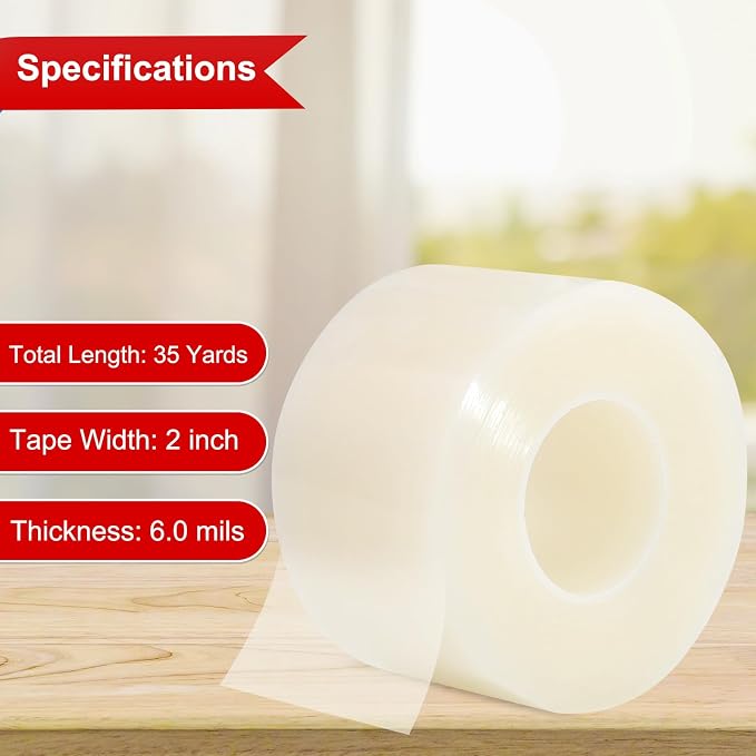 Transparent Window Seal Weather Sealing Tape 2 Inch x 35 Yards Weather - Image 2