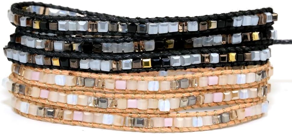 ZOSOJONA Women Wrap Bracelets Boho Natural Stone Jasper Turquoises Strand Bracelet Jewelry Collection