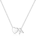 Turandoss Valentines Gifts for Her Kids Girls, Dainty S925 Sterling Silver Tiny Heart Letter A-Z Pendent Necklace Trendy Birthday Valentines Jewelry Gifts for Girls Women
