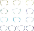 36Pcs Adjustable Braided Cord Bracelets 10-1/4 Inch Colorful Polycotton Adjustable Bracelets,Thread Half Finished Bracelet,Bracelet String with Clasp for Wrist DIY Women Jewelry Making