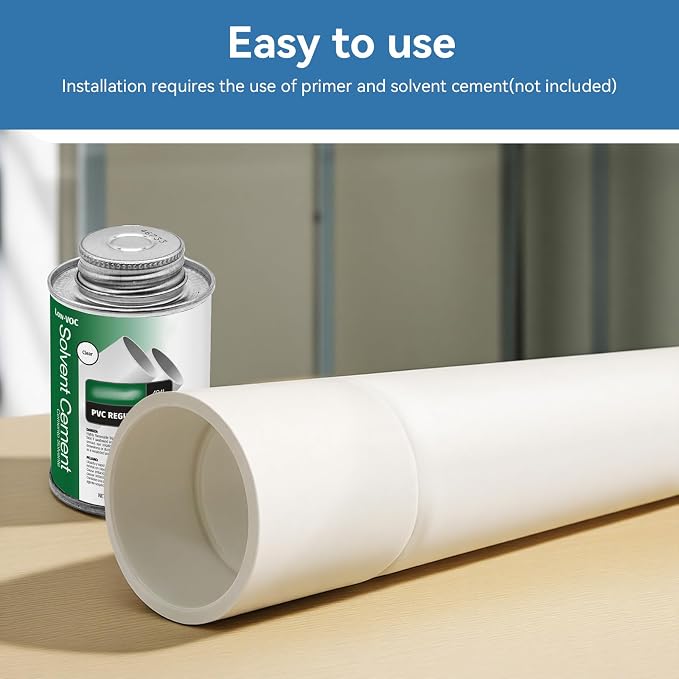 9 Pack 1Inch White PVC Pipe Coupling, Socket x Socket, Schedule 40 Heavy Duty - Image 5