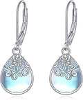 POPLYKE Celtic Filigree Teardrop Drop Dangle Earrings Sterling Silver Leverback Earrings Jewelry for Women