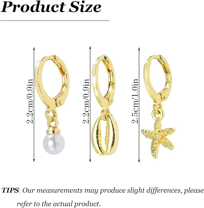 Seashell Starfish Earrings Beach Jewelry for Women Pearl Drop Shell Earrings Ocean Beachy Fashion Accessories Womens Summer Outfits 2026 Tropical Vacation Outfits Beach Vacation Clothes Dresses