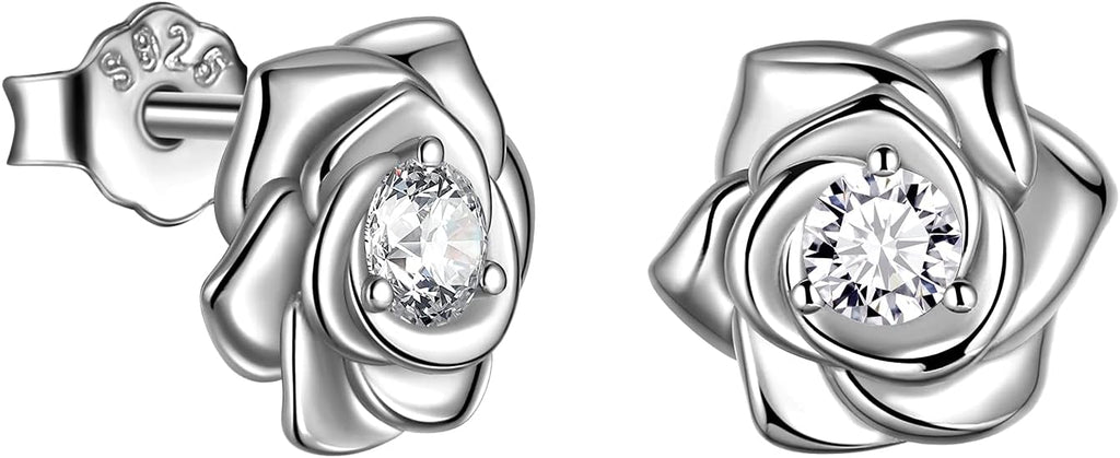 925 Sterling Silver Rose Flower Ring - Adjustable, Elegant Promise Ring for Women & Girls - Perfect for Birthday & Wedding Gifts