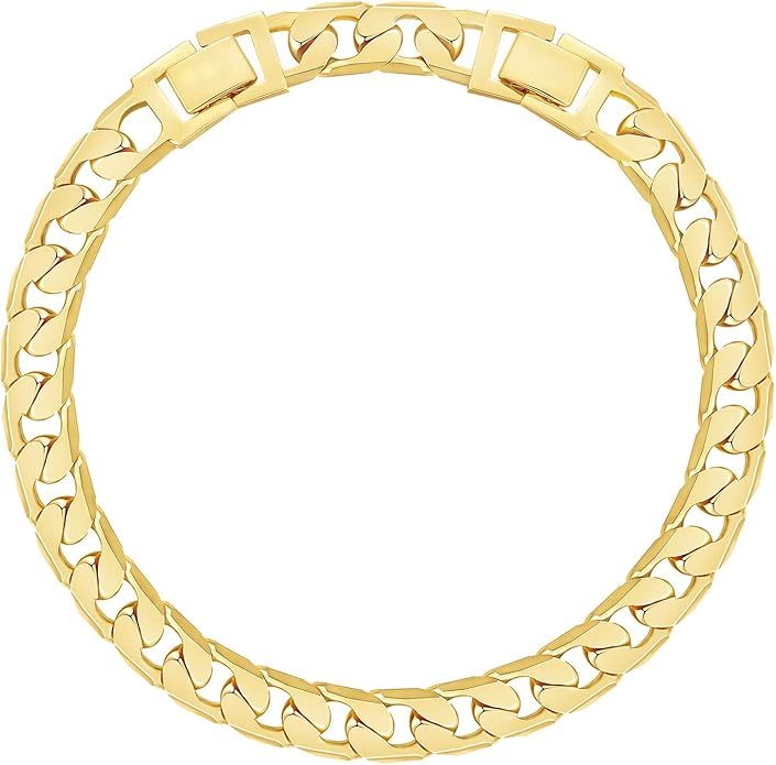 KissYan Gold Ankle Bracelets for Women, 14K Gold Anklets Chunky Cuban Link Chain Summer Beach Foot Jewelry Gifts for Women