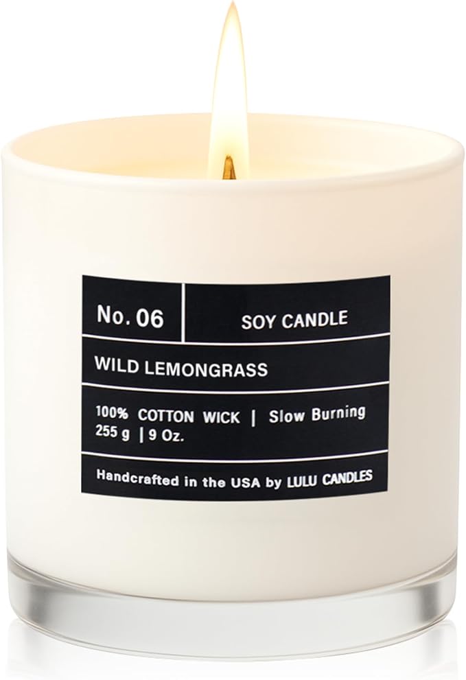 Lulu Candles | Wild Lemongrass | Luxury Scented Soy Jar Candle | Hand Poured in - Image 2