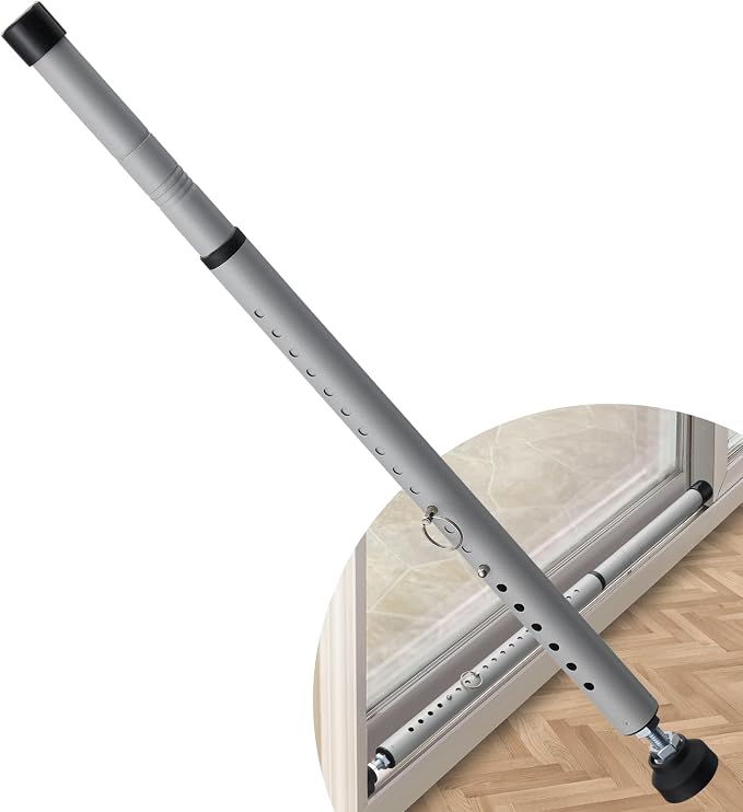 Sliding Door Security Bar, 17.7-50.5inch Heavy Duty Adjustable Sliding Patio by diig