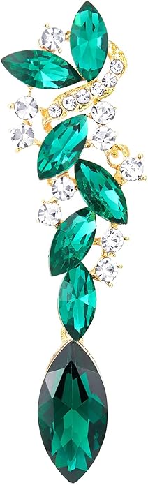 Art Deco Wedding Bridal Party Rhinestone Marquise Cluster Chandelier Long Dangle Statement Earrings