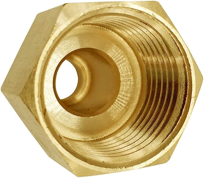 Brass Flare Tube Fitting Coupling Gas Adapter 3/8" Male x 1/4" NPT Female - Image 3