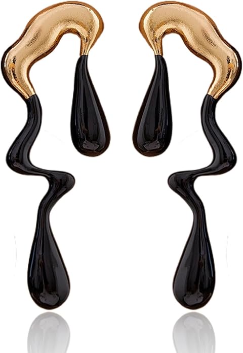 Teardrop Earrings Gold Palated Earrings Large Irregular Geometric Studs Big Lightweight Waterdrop Earrings Jewelry for Women