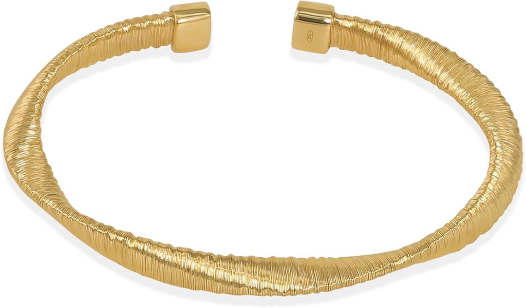 Cuffs Bracelet for Women Minimalist Gold Coil Craft Cuff Bracelet Italian Coil Craft Handmade Jewelry Christama Birtherday Gift