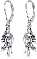 PELOVNY Animal Dangle Earrings Sterling Silver Hypoallergenic Moss Agate Crystal Moonstone Earrings Bee Butterfly Dolphin Peacock Phoenix Jewelry Birthday Christmas Gifts for Women