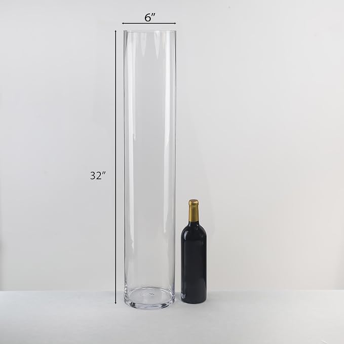 CYS EXCEL Cylinder Clear | Multiple Size Choices Glass Flower Centerpieces | - Image 3