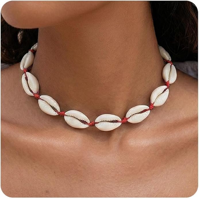 Women's Shell Starfish Boho Layered Beaded Necklace Choker for Summer Beach Vacation Gifts for Birthday/Anniversary/Christmas