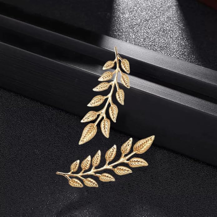 5 Pairs Retro Hollow Pattern Shirt Collar Brooches For Women And Men Gold Plated Triangle & Simple Elegant Double Leaf Collar Pin Brooches Gold Silver Plant Brooch Jewelry