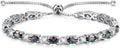 FANCIME Birthstone Tennis Bracelets Sterling Silver Bolo Tennis Bracelets Charm Fine Jewelry Birthday Gifts for Women Mom Wife Her