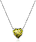 ChicSilver 925 Sterling Silver 12 Months Sparkling Round Cut Created Birthstone Pendant Necklace, 16 Inch Rolo Chain