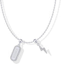 PAVOI 14K Gold Plated Dainty Necklace with Charms Set - Hypoallergenic Adjustable Chain Gold Charm Necklace for Women - Small Motif & Mantra 2 and 3-Pack Removable Pendants - Cute Jewelry Gifts