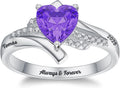 Custom Class Rings Personalized Birthstone Rings High School College Ring 925 Sterling Silver Engraved 2025 Graduation Jewelry Gifts for Women Size 4-15