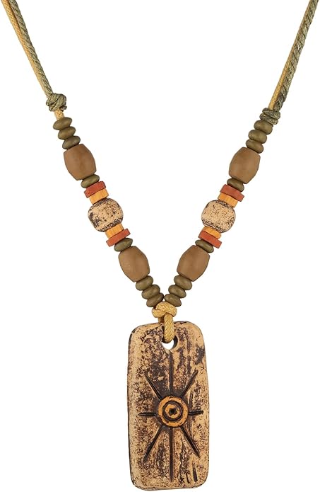 STWTR Bohemian Beaded Necklace Pendant for Women Men Retro Colorful Ceramic Pendant Handmade Ethnic Tribe Boho Jewelry Gift