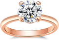 IMOLOVE Solitaire Moissanite Engagement Ring, 1CT D Color VVS1 Clarity, 925 Sterling Silver with 18K White Gold Plated, Ideal Gift for Women