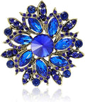 Rhinestone Flower Brooch for Women Vintage Crystal Flower Brooch Pin Elegant Clothing Hat Bag Accessories Christmas Birthday Party Wedding Costume Jewelry