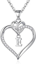 STORUP Valentines Gifts for Her Teen Girls - Heart Initial Necklaces for Women Girls, 14K-Gold-Plated CZ Initial A-Z Heart Necklaces for Teen Girl Jewelry Valentines Gifts for Women Mom Wife Sister