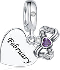Birthstone Charms 925 Sterling Silver Charms Fit Pandora Charms Bracelet Fit Wife Mother's Day Christmas Birthday Gift