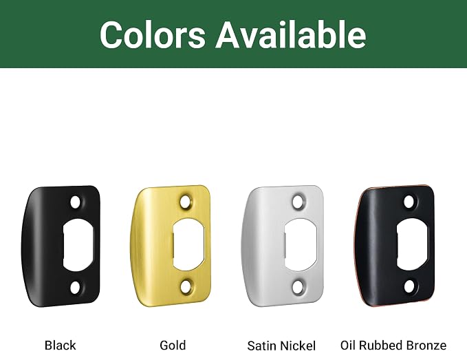 Standard Door Strike Plate, 2-1/4"x1-3/4, Deadbolt Strike Plate | 2 Pack - Image 8