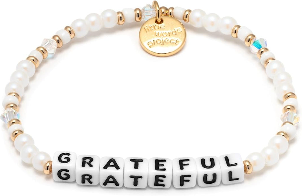 Little Words Project Mother's Day Gifts, The Original Word Bracelet, Made with Colorful Beads and Plated Brass Hardware, Handcrafted Design & Positive Message