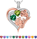 Iefil Valentines Day Gifts for Her - 925 Sterling Silver Birthstone Necklace for Women, Anniversary Birthday Gifts for Wife Girlfriend Mom