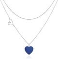 Linawe Layered Choker Heart Pendant Necklace for Women Trendy, Gold/Silver/Rose Gold Chain Stainless Steel Stacked Necklaces, Double Heart Necklace Y2K Preppy Jewelry
