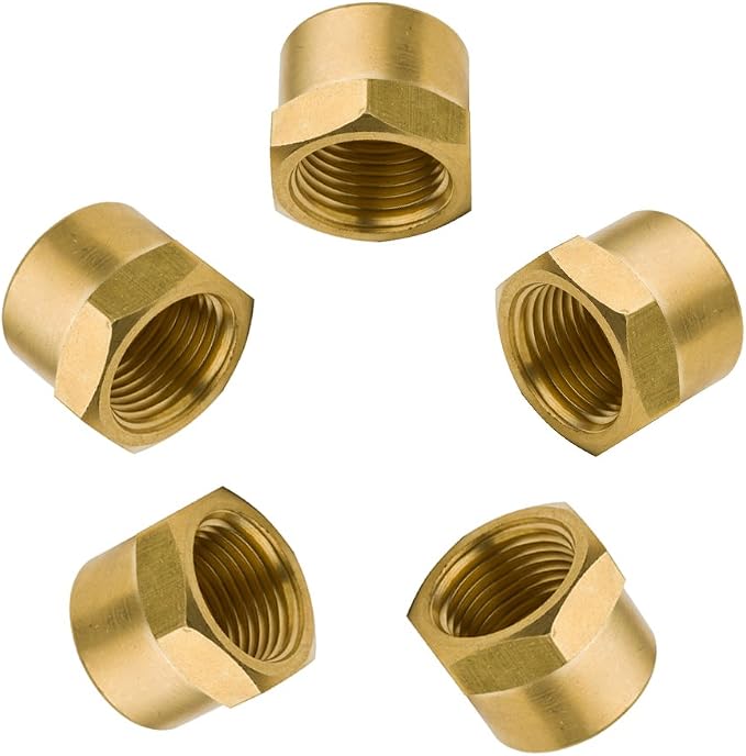 Vis Brass Pipe Fitting, Hex Head Cap, 3/4" NPT Female - Image 6