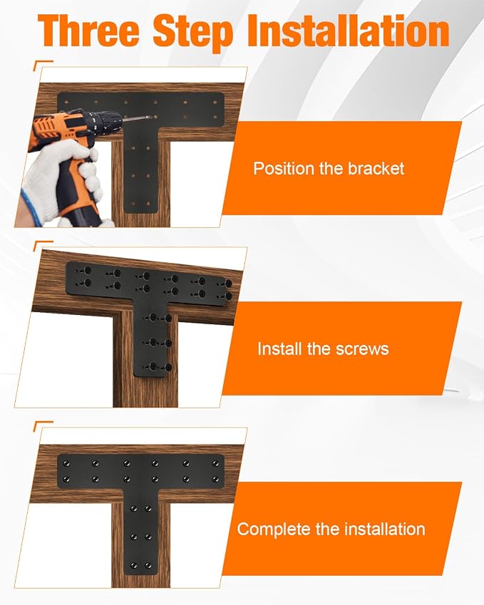 4 Pack T Post Timber Frame Brackets, 6x6 Lumber - Image 5