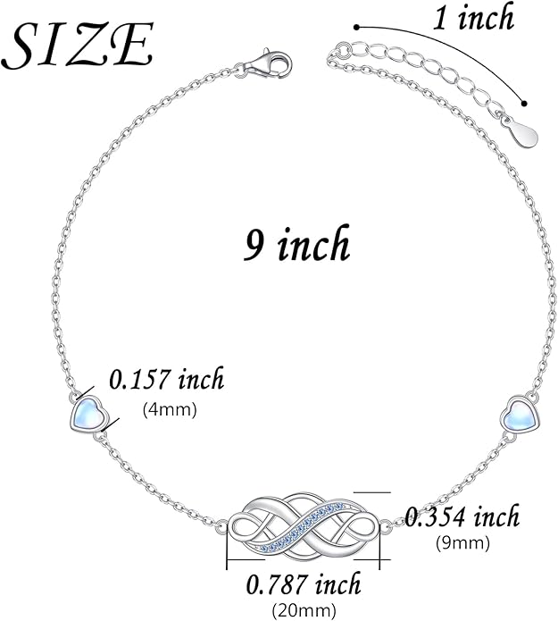 S925 Sterling Silver Anklets Adjustable Beach Foot Ankle Bracelet Jewelry Gifts For Women Girls